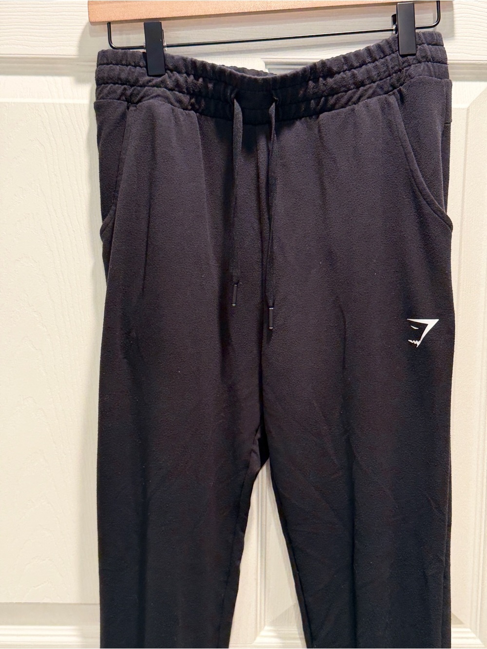 Gymshark Black Fleece Joggers Sweatpants – Men’s Medium  Athleisure Lounge Pants - Picture 3 of 7